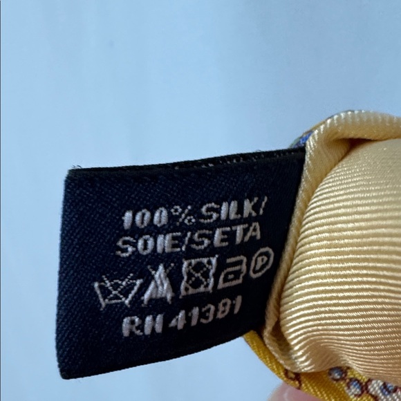 Vintage Polo Ralph Lauren Silk Tie Handmade in Italy Yellow Liberty Floral - Picture 4 of 9